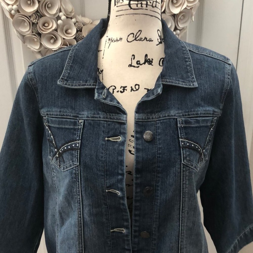 DONATED!!!Additions by Chico's denim casual jacket - Picture 2 of 6
